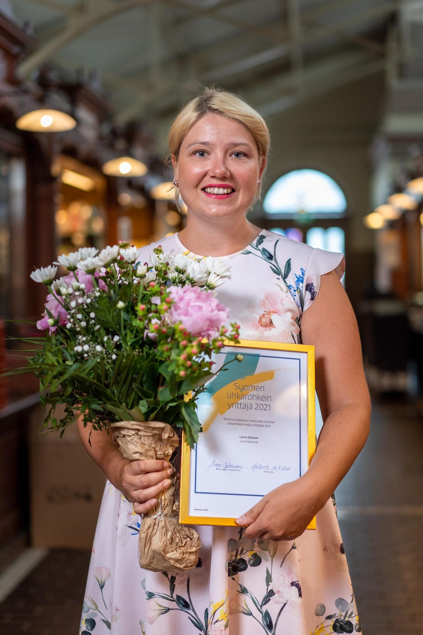 Laura Salonen on Suomen uhkarohkein yrittäjä 2021